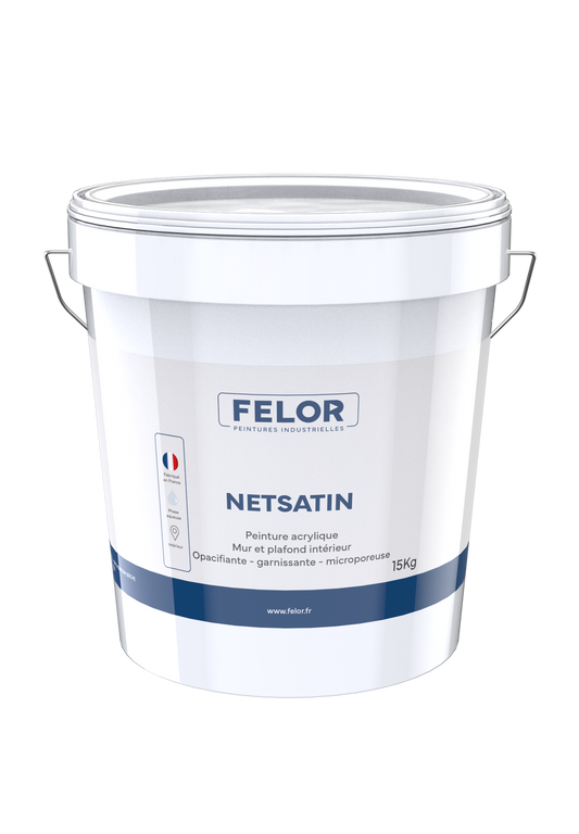 Peinture de finition satin plafonds et murs DD115-1 - NETSATIN