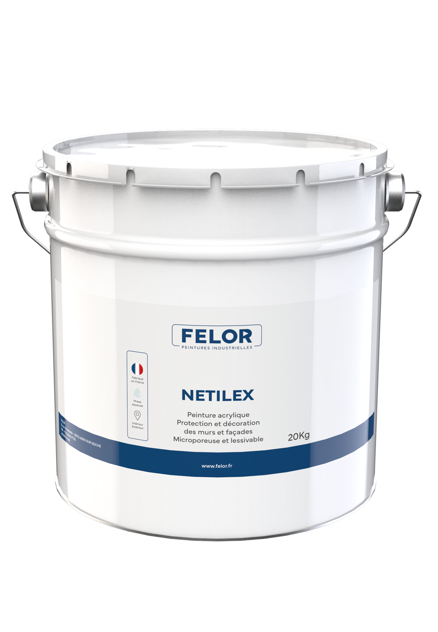 Peinture microporeuse pour mur et façade Blanc - NETILEX