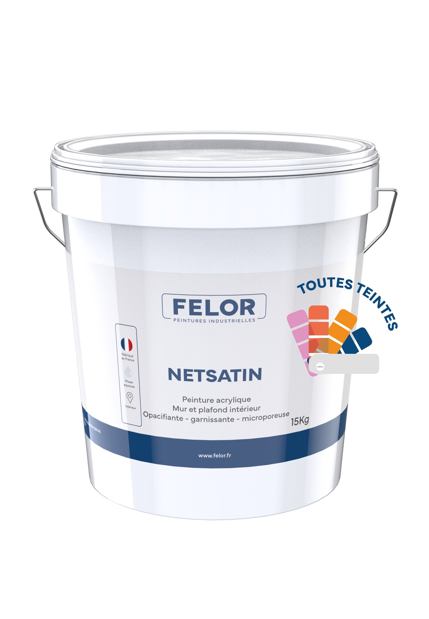 Peinture de finition satin plafonds et murs Toutes teintes - NETSATIN